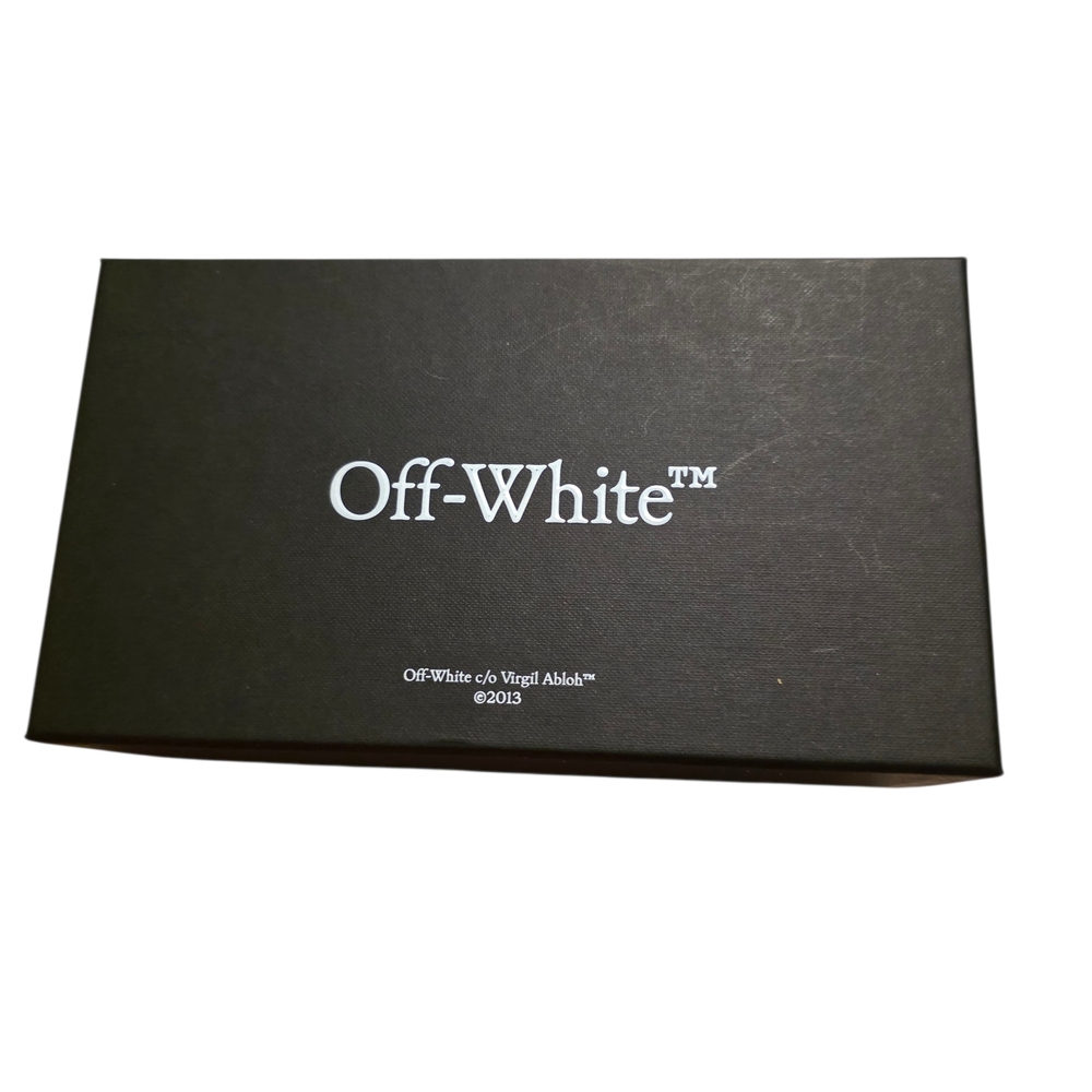 Off-White Matte Black Rectangular Sunglasses - image 5